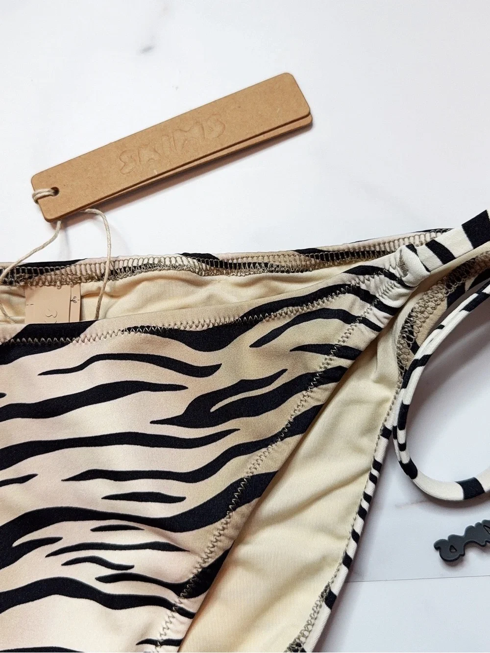 NWT Skims Signature Swim Dipped Tie Bikini Bottom
